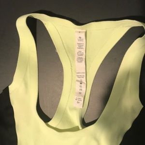 Lululemon tank top. Black and green/yellow. Size 6
